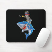 Skeleton Pirate Riding Hai Niedlich Boys Halloween Mousepad (Mit Mouse)