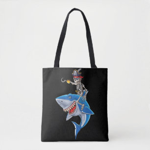 Skeleton Pirate Riding Hai Niedlich Boys Halloween Tasche