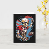 Skeleton Playing American Footbyll Abstrakt Graphi Karte (Gelbe Blume)