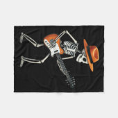 Skeleton Playing Electric Gitarre Rock Halloween B Fleecedecke (Vorderseite (Horizontal))
