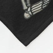 Skeleton Playing Electric Gitarre Rock Halloween B Fleecedecke (Ecke)