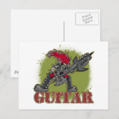 Skeleton Playing Electric Guitar Postkarte (Vorne/Hinten)