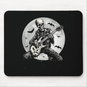 Skeleton Playing Gitarre Punk Rock Musik Halloween Mousepad