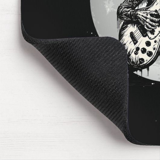 Skeleton Playing Gitarre Punk Rock Musik Halloween Mousepad (Ecke)