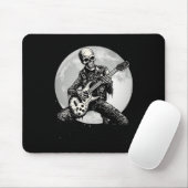 Skeleton Playing Gitarre Punk Rock Musik Halloween Mousepad (Mit Mouse)