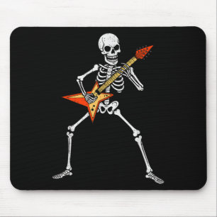 Skeleton Playing Gitarre Rock Music Soky Halloween Mousepad