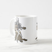 Skeleton Playing Guitar Halloween Acoustic Boys Gr Kaffeetasse (Vorderseite Links)