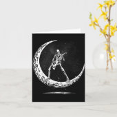 Skeleton Playing Guitar Rock And Roll Band For Men Karte (Gelbe Blume)