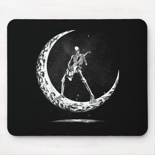 Skeleton Playing Guitar Rock And Roll Band For Men Mousepad (Vorne)