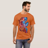 Skeleton playing guitar Rock Shredding Guitar T-Shirt (Vorne ganz)