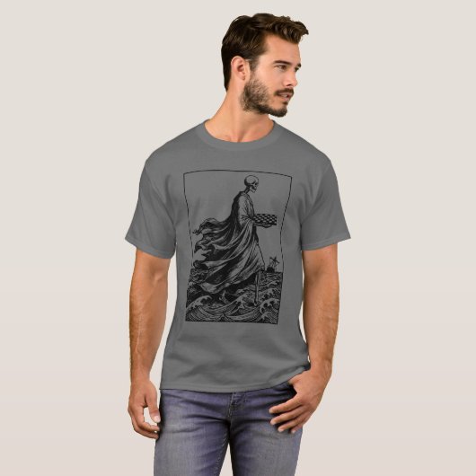 skeleton plays chess T-Shirt (Vorne ganz)