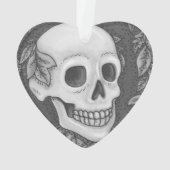 SKELETON PORTRAIT GOTHIC SKULL ORNAMENT Herz (Rückseite)