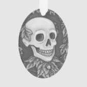 SKELETON PORTRAIT GOTHIC SKULL ORNAMENT Oval (Rückseite)