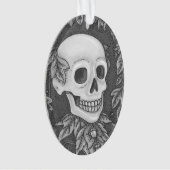 SKELETON PORTRAIT GOTHIC SKULL ORNAMENT Oval (Vorderseite)