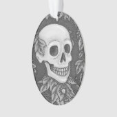 SKELETON PORTRAIT GOTHIC SKULL ORNAMENT Oval (Vorderseite)