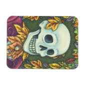 SKELETON PORTRAIT, HALLOWEEN AUTUMN SKULL MAGNET (Horizontal)