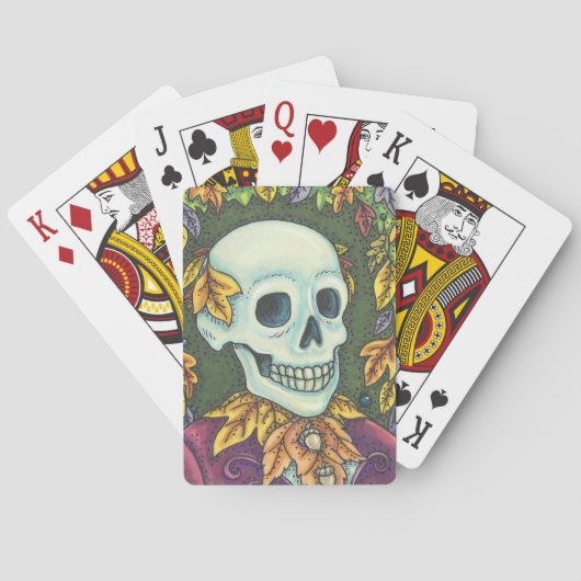 SKELETON PORTRAIT, HALLOWEN SKULL DECK SPIELKARTEN (Rückseite)