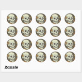 SKELETON PORTRAIT, SKULL HALLOWEEN STICKER (Blatt)