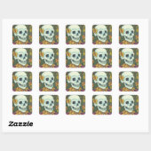SKELETON PORTRAIT, SKULL HALLOWEEN STICKER (Blatt)
