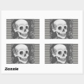 SKELETON PORTRAIT, SKULL HALLOWEEN STICKER (Blatt)