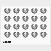 SKELETON PORTRAIT, SKULL HALLOWEEN STICKER (Blatt)