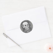 SKELETON PORTRAIT, SKULL HALLOWEEN STICKER (Umschlag)