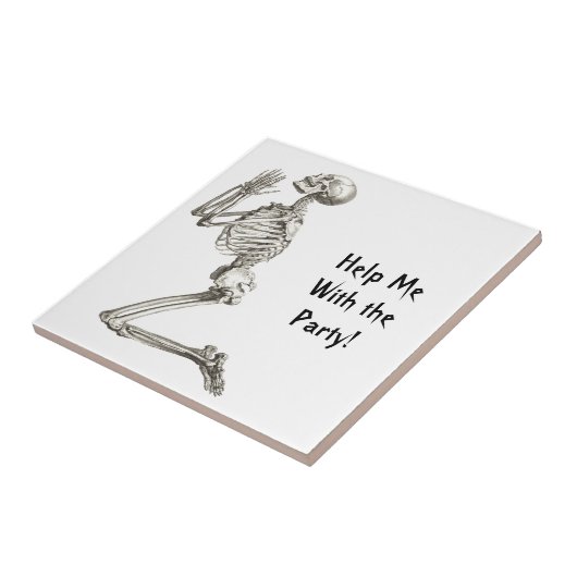 Skeleton Prahling Halloween Tile Fliese (Seite)