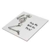 Skeleton Prahling Halloween Tile Fliese (Seite)