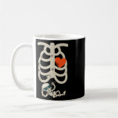 Skeleton Pregnancy Announcement Röntgen Halloween Kaffeetasse (Links)