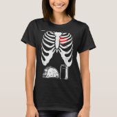 Skeleton Pregnancy Taco Beer Xray Halloween Soon D T-Shirt (Vorderseite)