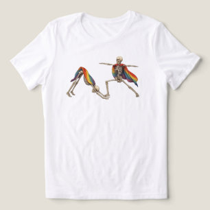 Skeleton Pride Yoga Comfort Colors T-Shirt, Regenb Tri-Blend Shirt