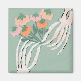 Skeleton Pumpkin Bouquet Halloween Brautparty Magnet