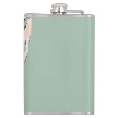 Skeleton Pumpkin Bouquet Halloween Flachmann (Rückseite)