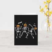 Skeleton Pumpkin Halloween Karte (Gelbe Blume)