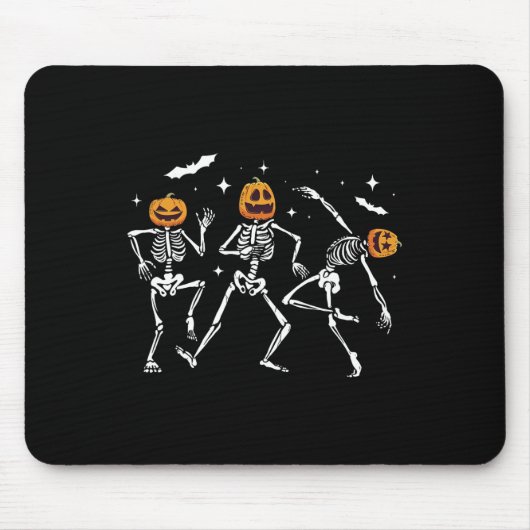 Skeleton Pumpkin Halloween Mousepad (Vorne)