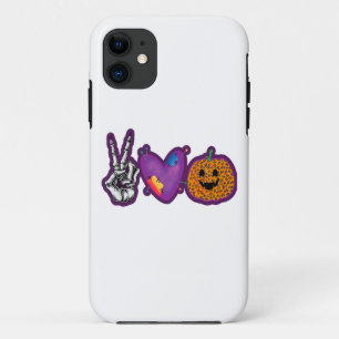 Skeleton Pumpkin Peace Liebe Halloween Case-Mate iPhone Hülle