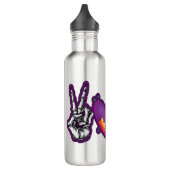 Skeleton Pumpkin Peace Liebe Halloween Edelstahlflasche (Links)