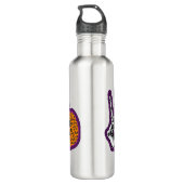 Skeleton Pumpkin Peace Liebe Halloween Edelstahlflasche (Rückseite)