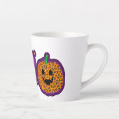 Skeleton Pumpkin Peace Liebe Halloween Milchtasse (Rechts)