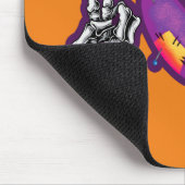 Skeleton Pumpkin Peace Liebe Halloween Mousepad (Ecke)