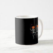 Skeleton Pumpkin Spooky Dancing Halloween Dance Co Kaffeetasse (VorderseiteRechts)