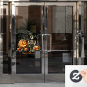 Skeleton Pumpkins Halloween-Fensterklammer Fensteraufkleber (Büro Tür)
