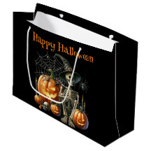 Skeleton Pumpkins Halloween-Geschenktasche