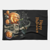 Skeleton Pumpkins Halloween Küchentücher (Horizontal)