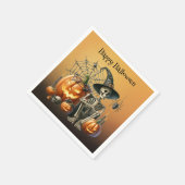 Skeleton Pumpkins Halloween Napkins Serviette (Ecke)