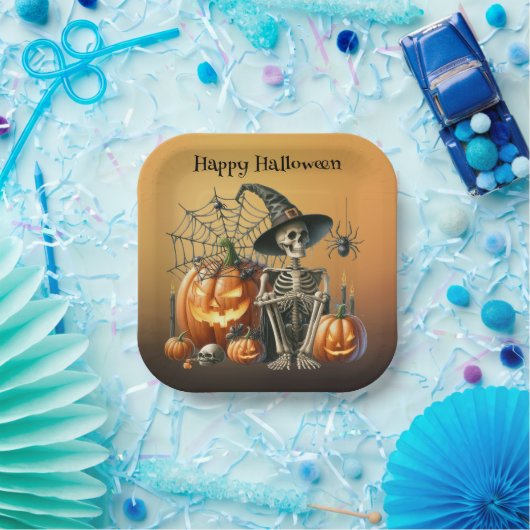 Skeleton Pumpkins Halloween Paper Teller (Party)