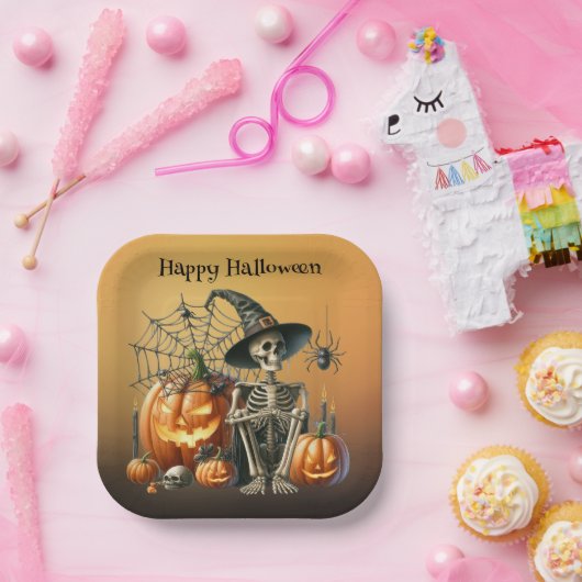 Skeleton Pumpkins Halloween Paper Teller (Party)