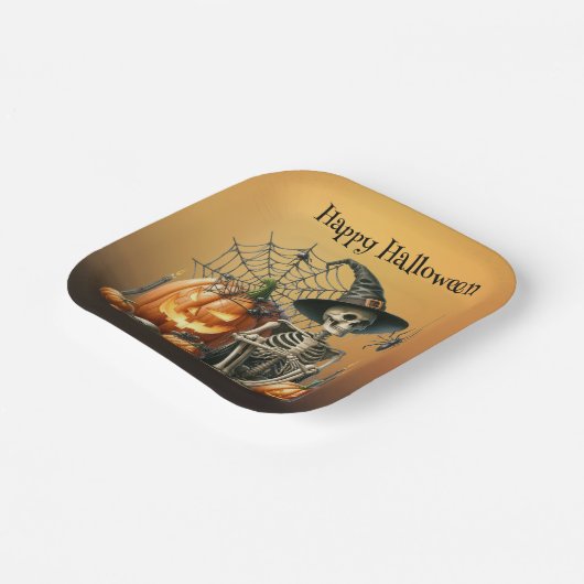 Skeleton Pumpkins Halloween Paper Teller (Gewinkelt)