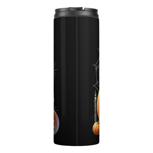 Skeleton Pumpkins Halloween Thermal Tumbler Thermosbecher (Rückseite)