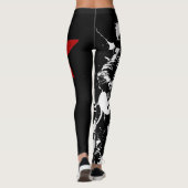 Skeleton Punk Rock Custom Text Street Art Leggings (Rückseite)